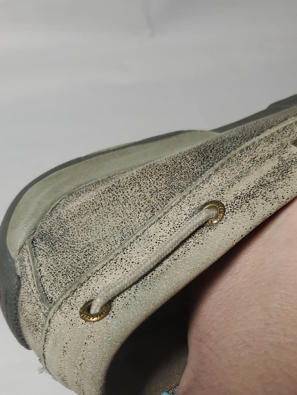 Men's Twisted X Slip-On Boat Shoes in Taupe/Grey with Geometric Pattern Size 9.5